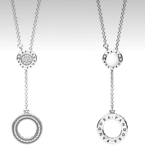 Brand new in box Pandora Signature Pave Necklace - Picture 3 of 9